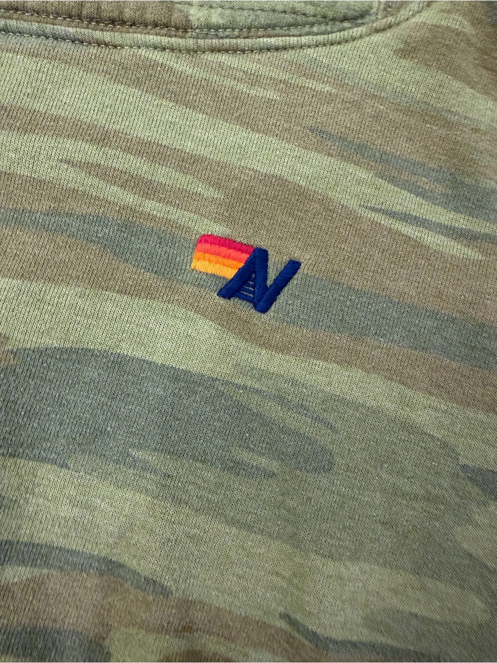 Aviator Nation Ninja Pullover Hoodie Camo Rainbow Logo - Picture 3 of 5